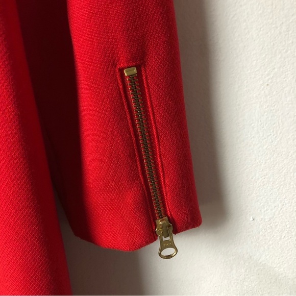 J. Crew Women’s Red Shift Dress Double Zip Slits Size S - Picture 8 of 15